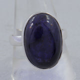 Blue Sparkle Iolite Sunstone Silver Ring