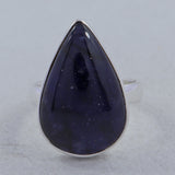 Blue Sparkle Iolite Sunstone Silver Ring