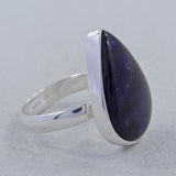 Blue Sparkle Iolite Sunstone Silver Ring
