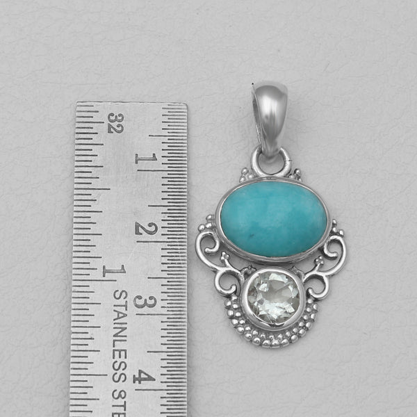 Amazonite Silver Pendants