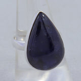 Blue Sparkle Iolite Sunstone Silver Ring