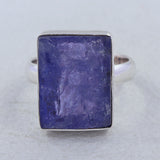Raw Tanzanite Silver Rings