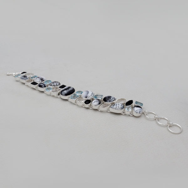 925 Sterling Silver Dendritic Opal Bracelets