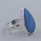 925 Sterling Silver Blue Opal Ring