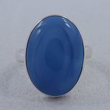 925 Sterling Silver Blue Opal Ring