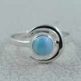 925 Sterling Silver Larimar Rings