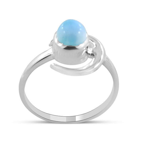 925 Sterling Silver Larimar Rings