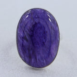 925 Sterling Silver Charoite Ring