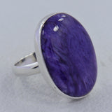 925 Sterling Silver Charoite Ring