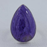 925 Sterling Silver Charoite Ring