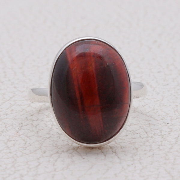 925 Sterling Silver Tiger Eye Rings