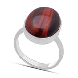 925 Sterling Silver Tiger Eye Rings