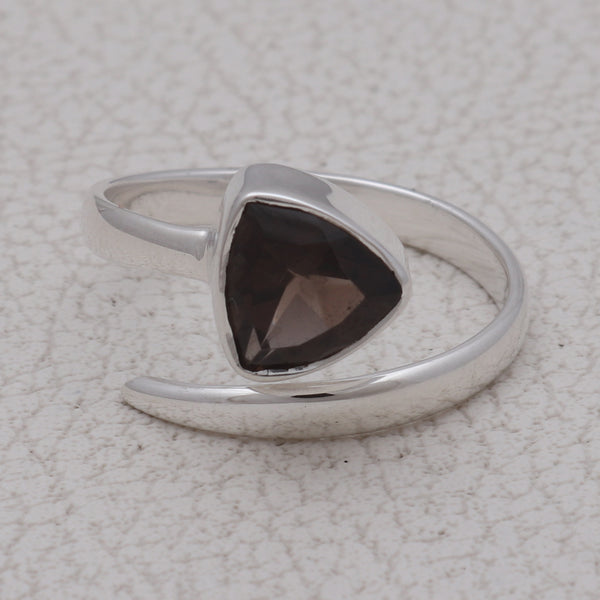 925 Silver Smoky Quartz Rings