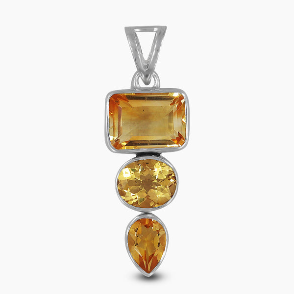 925 Sterling Silver Citrine Pendants