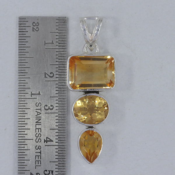 925 Sterling Silver Citrine Pendants