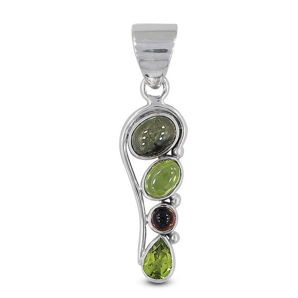 925 Sterling Silver Ethiopian Opal Pendant
