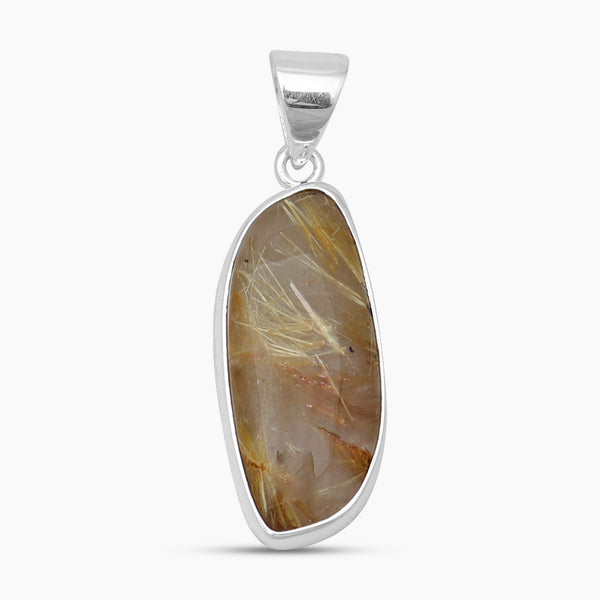 925 Sterling Silver Rutilated Quartz Pendants