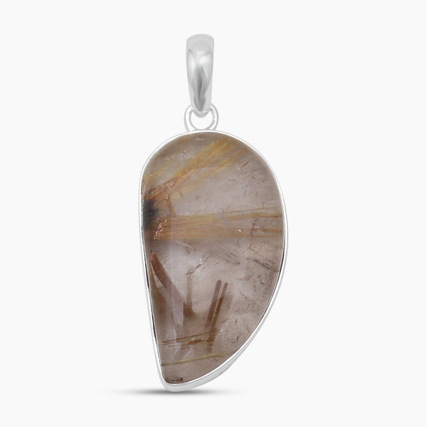 925 Sterling Silver Rutilated Quartz Pendants