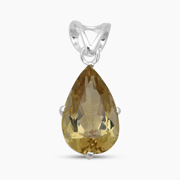 Olive Quartz Silver Pendants