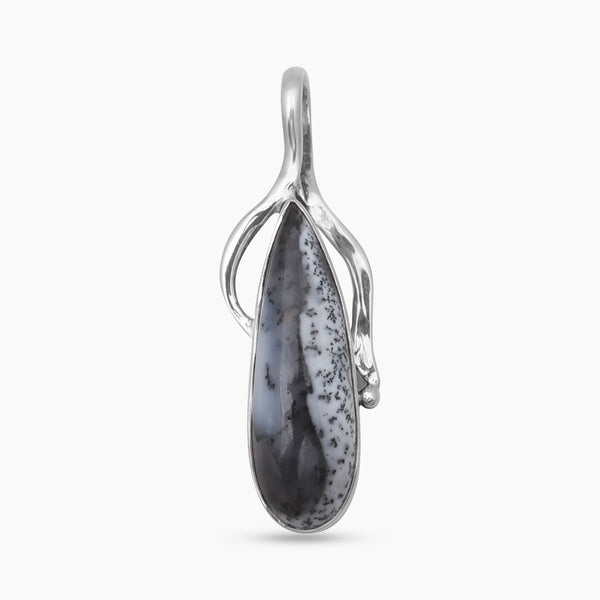 Dendritic Opal Silver Pendants