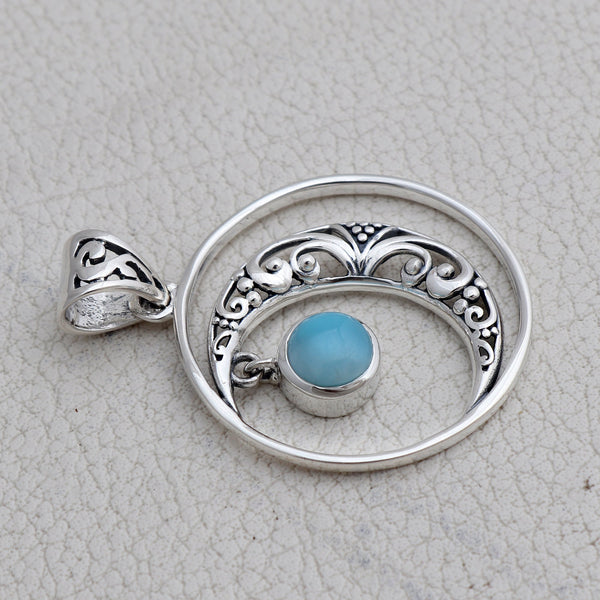 925 Sterling Silver Larimar Pendants
