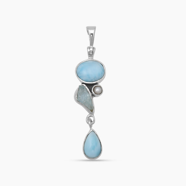 Larimar Silver Pendants