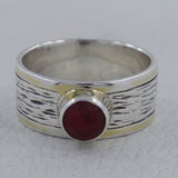 925 Sterling Silver Two Tone Black Onyx Rings