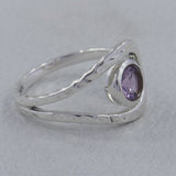 925 Sterling Silver Garnet Ring