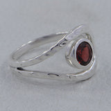 925 Sterling Silver Garnet Ring