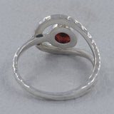 925 Sterling Silver Garnet Ring