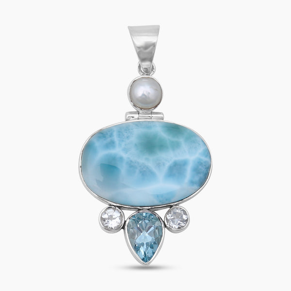 925 Sterling Silver Larimar Pendants