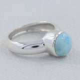 925 Sterling Silver Larimar Ring