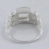 Rainbow Moonstone Silver Ring