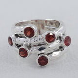 925 Sterling Silver Garnet Ring