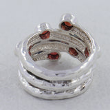 925 Sterling Silver Garnet Ring