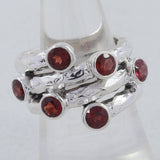925 Sterling Silver Garnet Ring