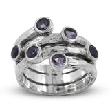 925 Sterling Silver Garnet Ring