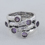 925 Sterling Silver Garnet Ring