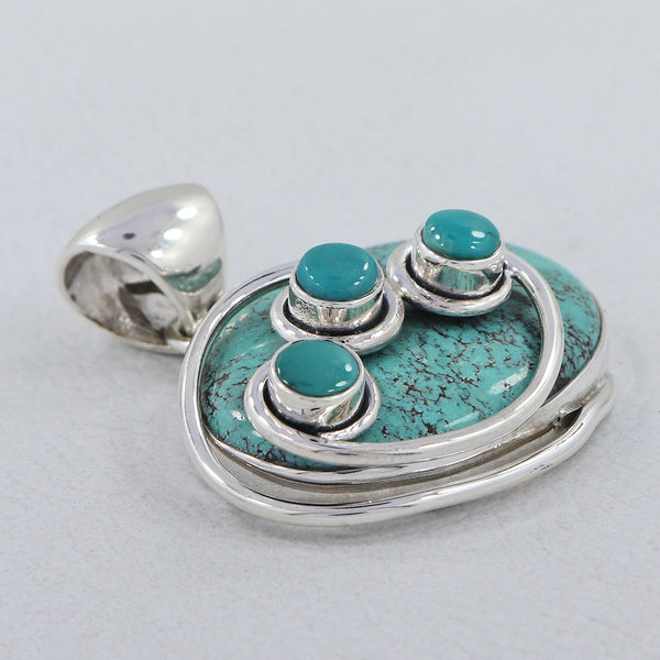 925 Silver Tibetan Turquoise Pendants
