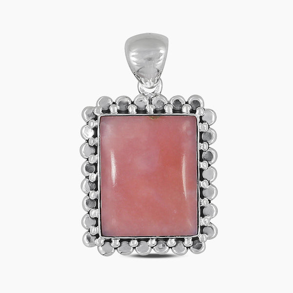 925 Sterling Silver Pink Opal Pendants