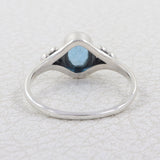 925 Sterling Silver Blue Topaz Ring