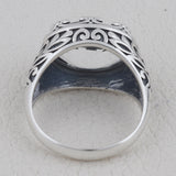 Natural Green Amethyst Silver Ring