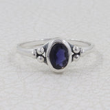 925 Sterling Silver Blue Topaz Ring