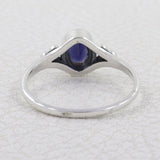 925 Sterling Silver Blue Topaz Ring