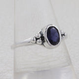 925 Sterling Silver Blue Topaz Ring