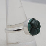 925 Sterling Silver Malachite Brain Rings