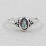 925 Sterling Silver Blue Topaz Ring