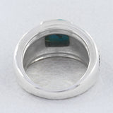 Black Stingray Charoite Silver Mens Rings