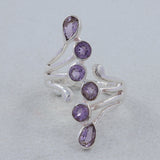 Amethyst Silver Women's Ring