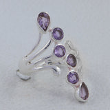 Amethyst Silver Women's Ring